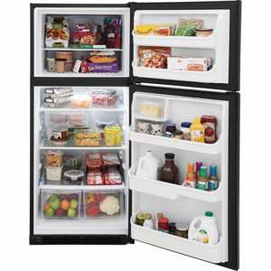 Frigidaire FRTD2021AB 20.5 Cu. Ft. Top Freezer Refrigerator in Black view 2