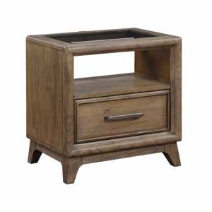 Ryan Oak Nightstand W/ Usb view 3