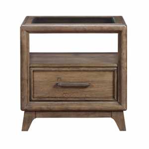 Ryan Oak Nightstand W/ Usb view 1