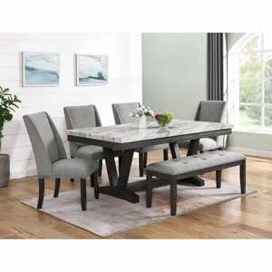 Everdeen Charcoal Dining Table view 3