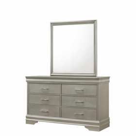 Amalia Silver Dresser & Mirror