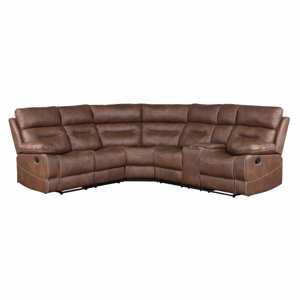 Rudger Brown 3PC Manual Reclining Sectional view 1