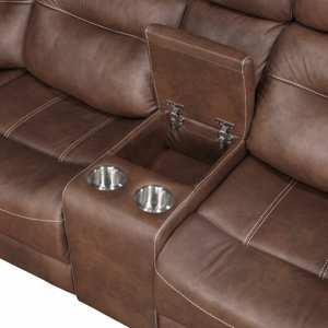 Rudger Brown 3PC Manual Reclining Sectional view 2