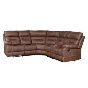 Rudger Brown 3PC Manual Reclining Sectional view 11