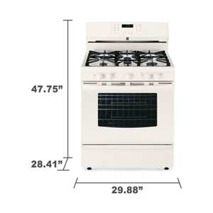 Kenmore 74334  5.6 cu. ft. Gas Range w/ True Convection Oven - Bisque view 3