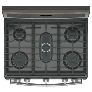 GE Profile Series PGB960EEJES 6.8 cu. ft. Freestanding Gas Range w/ Double Convection Oven - Slate view 3