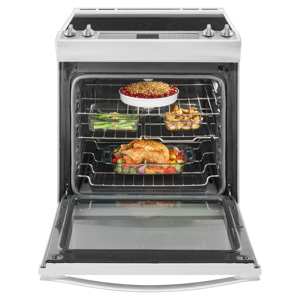 Whirlpool WEE745H0FH  6.4 cu. ft. Slide-in Electric Range w/ True Convection – White view 4