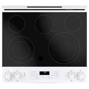 GE Appliances JS760DLWW 30" Slide-In Electric Convection Range - White view 3
