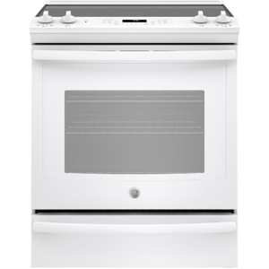 GE Appliances JS760DLWW 30" Slide-In Electric Convection Range - White view 1