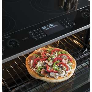 GE Profile Series PS960BLTS 30" Slide-In Electric Double-Oven Convection Range - Black Stainless Steel view 4