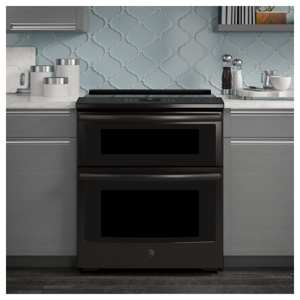GE Profile Series PS960BLTS 30" Slide-In Electric Double-Oven Convection Range - Black Stainless Steel view 5