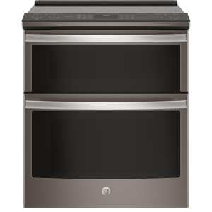 GE Profile Series PS960ELES 30" Slide-In Electric Double Oven Convection Range - Slate view 1