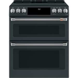 GE Cafe CHS950P3MD1 30" Slide-In Front Control Induction and Convection Double Oven Range - Matte view 1