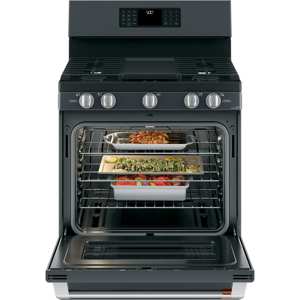 GE Cafe CGB500P3MD1 30" Freestanding Gas Oven with Convection Range - Matte Black view 5