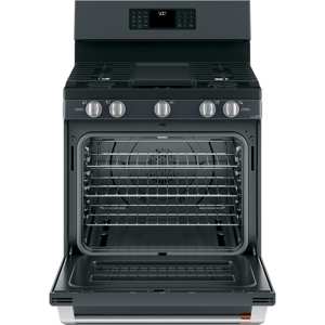 GE Cafe CGB500P3MD1 30" Freestanding Gas Oven with Convection Range - Matte Black view 6