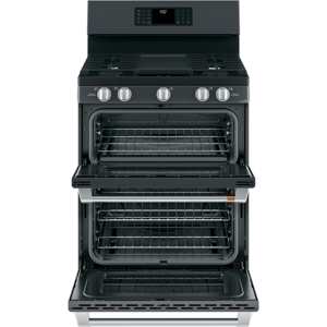 GE Cafe CGB550P3MD1 30" Freestanding Gas Double Oven with Convection Range - Matte Black view 4