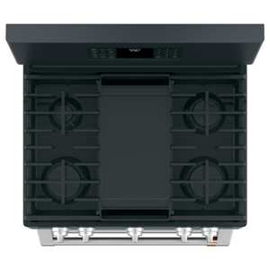 GE Cafe CGB550P3MD1 30" Freestanding Gas Double Oven with Convection Range - Matte Black view 3