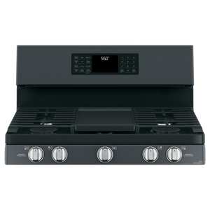 GE Cafe CGB550P3MD1 30" Freestanding Gas Double Oven with Convection Range - Matte Black view 5