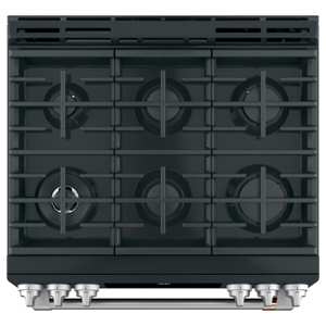 GE Cafe C2S900P3MD1 30" Slide-In Dual Fuel Convection Range w/ Warming Drawer -Matte Black view 4