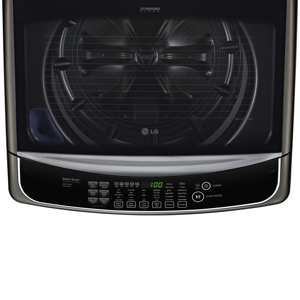 LG WT1901CK  5 cu. ft. Smart Wi-Fi Enabled Front-Control Top-Load Washer w/ TurboWash® – Black Stainless view 4