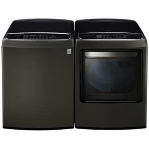 LG WT1901CK  5 cu. ft. Smart Wi-Fi Enabled Front-Control Top-Load Washer w/ TurboWash® – Black Stainless view 3