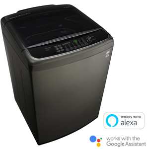 LG WT1901CK  5 cu. ft. Smart Wi-Fi Enabled Front-Control Top-Load Washer w/ TurboWash® – Black Stainless view 5