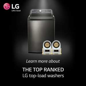 LG WT1901CK  5 cu. ft. Smart Wi-Fi Enabled Front-Control Top-Load Washer w/ TurboWash® – Black Stainless view 2