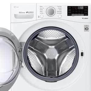 LG WM3500CW 4.5 cu. ft. Smart Wi-Fi Enabled Front Load Washer - White view 4