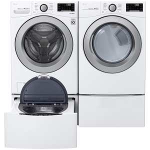 LG WM3500CW 4.5 cu. ft. Smart Wi-Fi Enabled Front Load Washer - White view 3