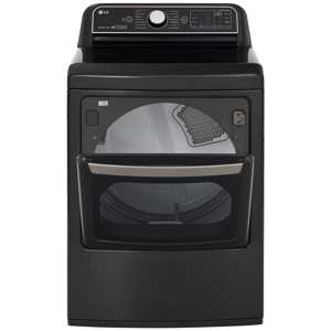 LG DLGX7901BE 7.3 Cu. Ft. Smart Wi-Fi Enabled Top Load Gas Dryer w/ TurboSteam  – Black Stainless Steel view 2