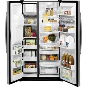 GE Profile Series PZS23KSESS 23.3 cu. ft. Counter-Depth Side-by-Side Refrigerator - Stainless Steel view 4