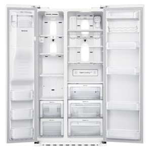 Samsung RS22HDHPNWW 22 cu. ft. Counter Depth Side-by-Side Refrigerator - White view 2