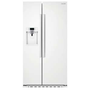 Samsung RS22HDHPNWW 22 cu. ft. Counter Depth Side-by-Side Refrigerator - White view 1