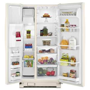 Whirlpool WRS322FDAT  21.0 cu. ft. Side-by-Side Refrigerator w/ Accu-Chill - Bisquit view 3