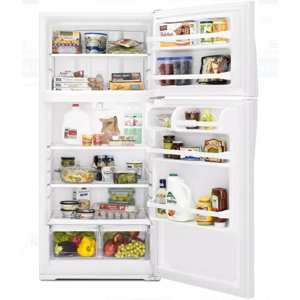 Whirlpool WRT104TFDW 14.5 Cu. Ft. Top-Freezer Refrigerator in White view 2
