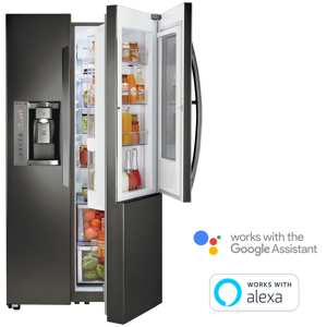 LG LSXC22396D 21.7 cu. ft. Smart Counter-Depth Side-By-Side Refrigerator w/InstaView– Black SS view 5