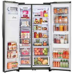 LG LSXC22396D 21.7 cu. ft. Smart Counter-Depth Side-By-Side Refrigerator w/InstaView– Black SS view 7