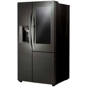 LG LSXC22396D 21.7 cu. ft. Smart Counter-Depth Side-By-Side Refrigerator w/InstaView– Black SS view 3