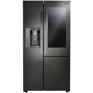 LG LSXC22396D 21.7 cu. ft. Smart Counter-Depth Side-By-Side Refrigerator w/InstaView– Black SS view 2